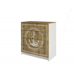 Комод с ящиками КМД 800.1 "Юнга" Цвета (корпусная мебель)-Дуб натуральный