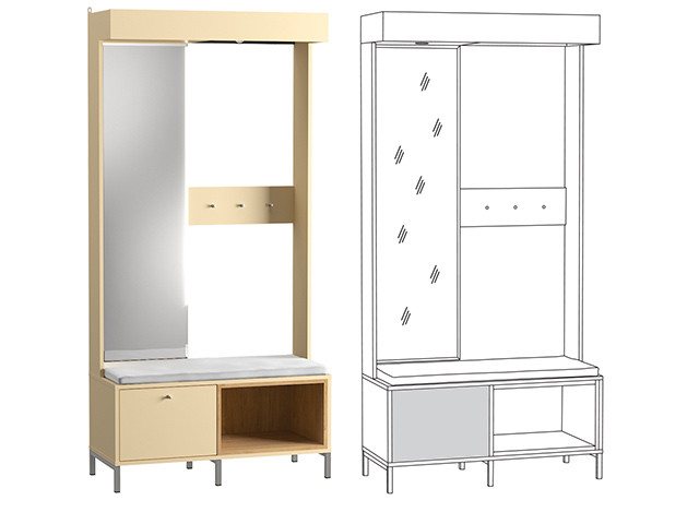 Прихожая "Кейптаун" с пеналом