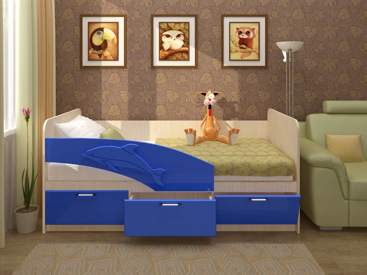 Детская кровать "Дельфин" 80*180