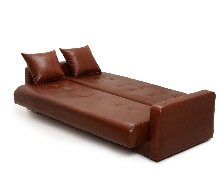 Диван Аккорд коричневый (2 подушки в комплекте)