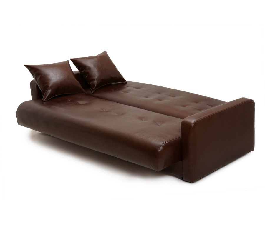 Диван Аккорд темно-коричневый (2 подушки в комплекте)